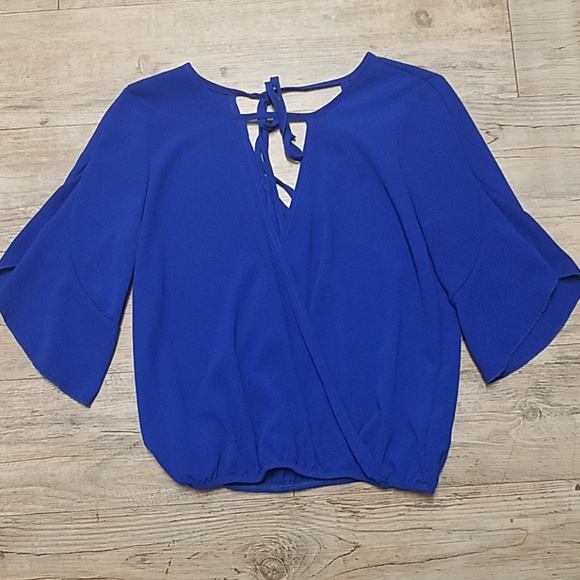 a'gaci Tops - Royal blue blouse